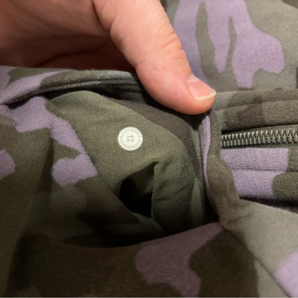 lululemon athletica Purple & Olive Camo Full-Zip Hoodie - Picture 3 of 4